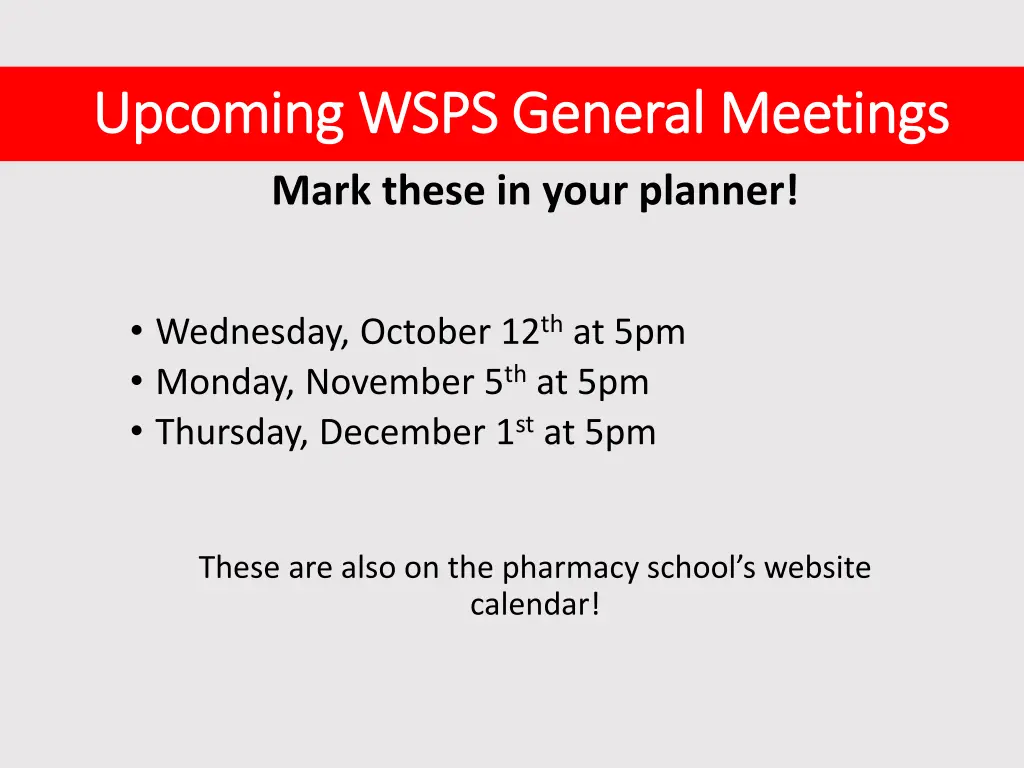 upcoming wsps general meetings upcoming wsps