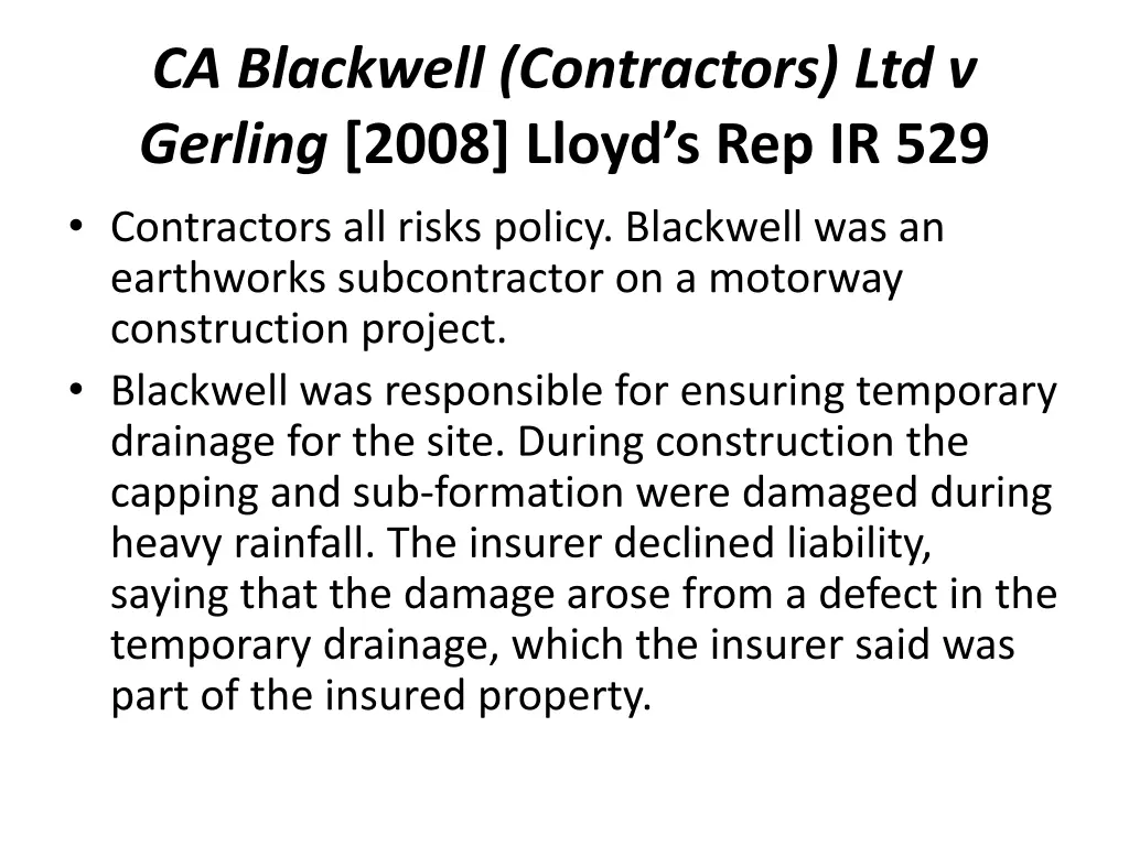 ca blackwell contractors ltd v gerling 2008 lloyd