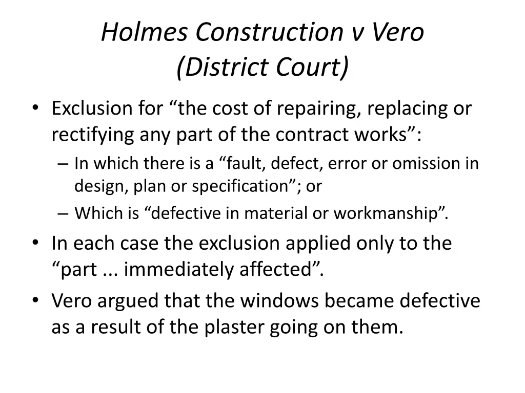 holmes construction v vero district court 1