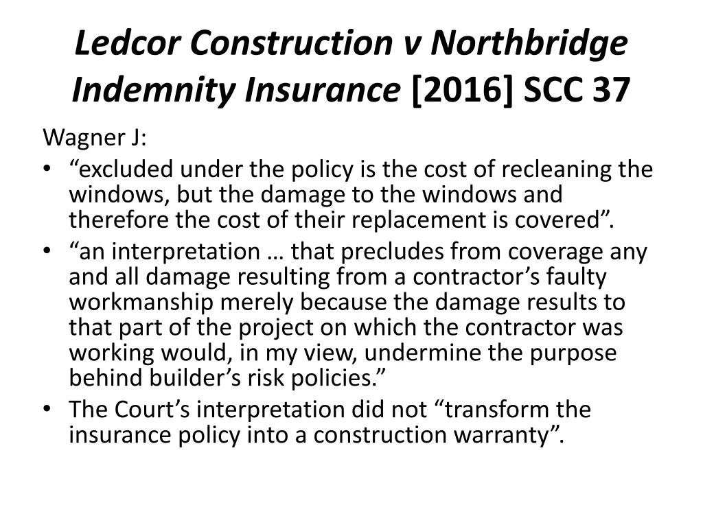 ledcor construction v northbridge indemnity 3