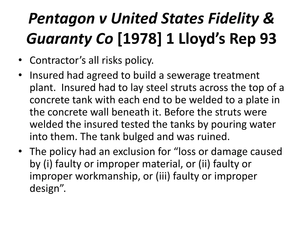 pentagon v united states fidelity guaranty