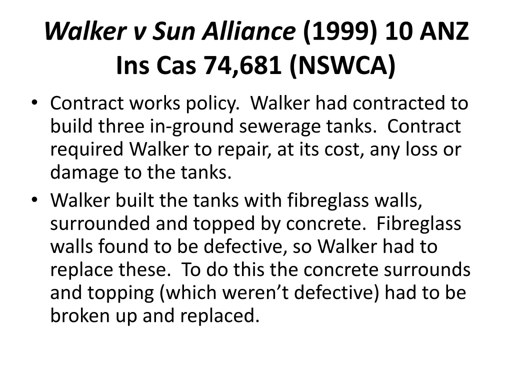 walker v sun alliance 1999