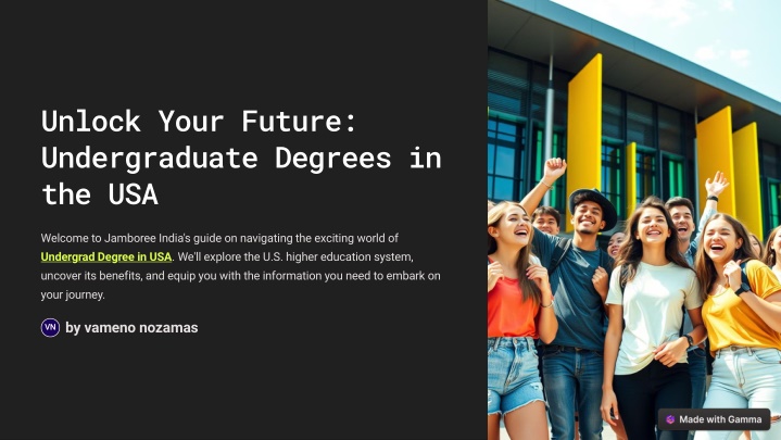 unlock your future undergraduate degrees