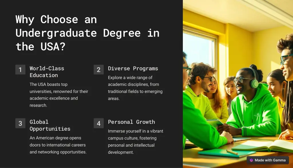 why choose an undergraduate degree in the usa