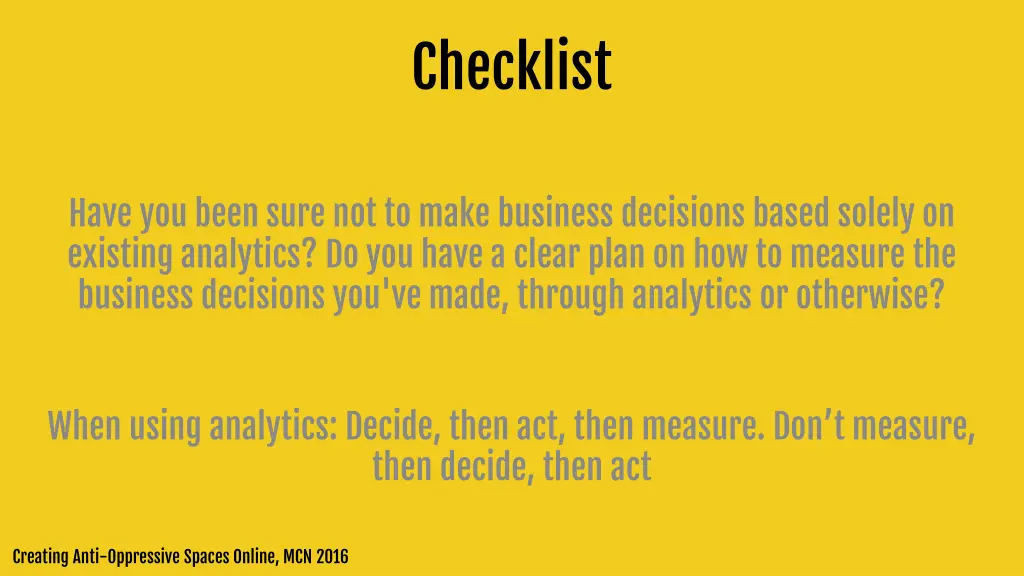 checklist 5