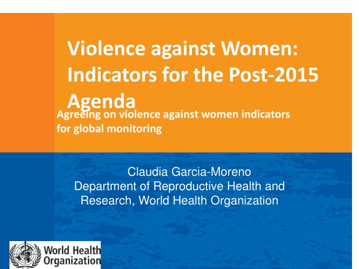 violence against women indicators for the post