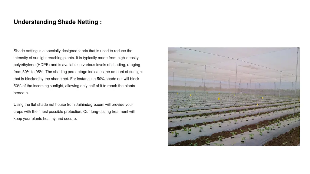 understanding shade netting