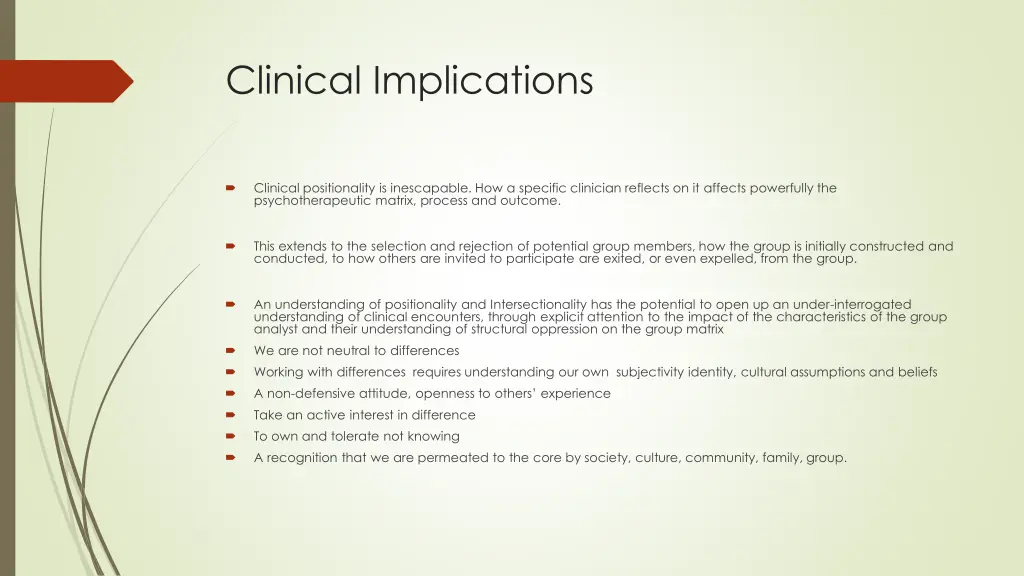 clinical implications