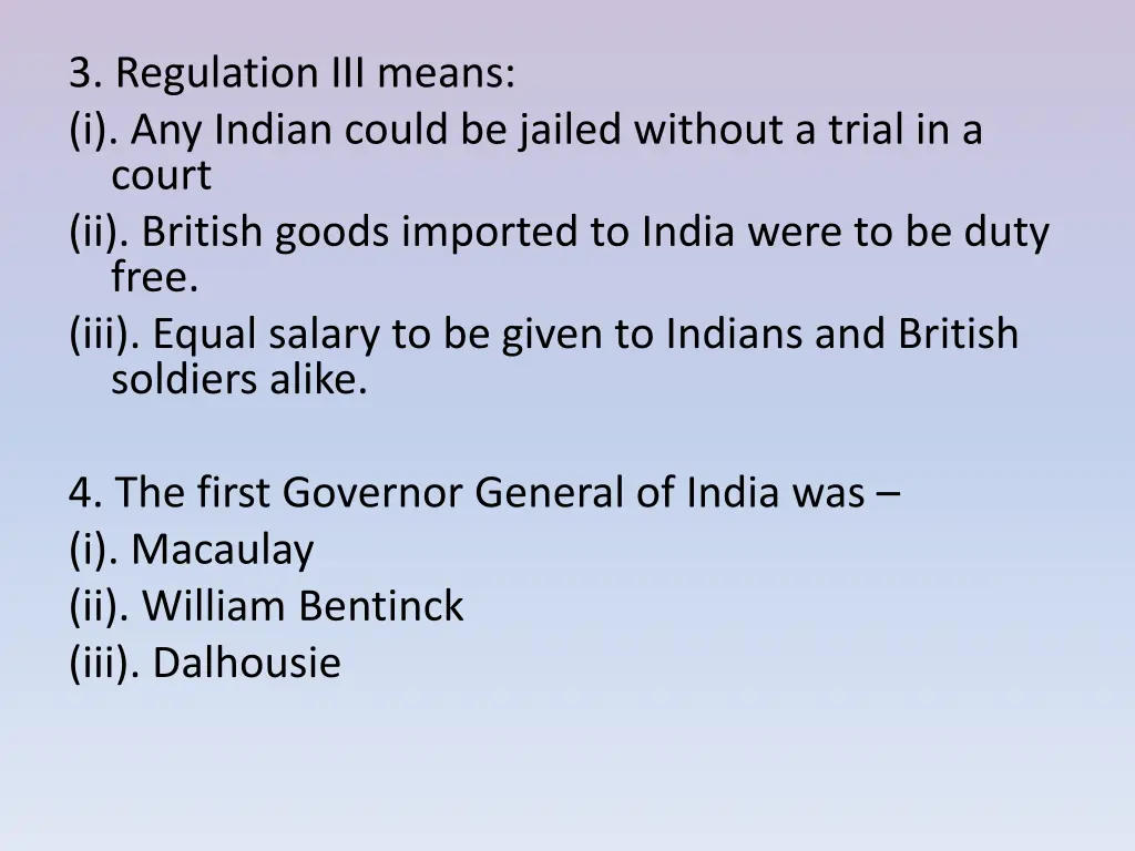 3 regulation iii means i any indian could