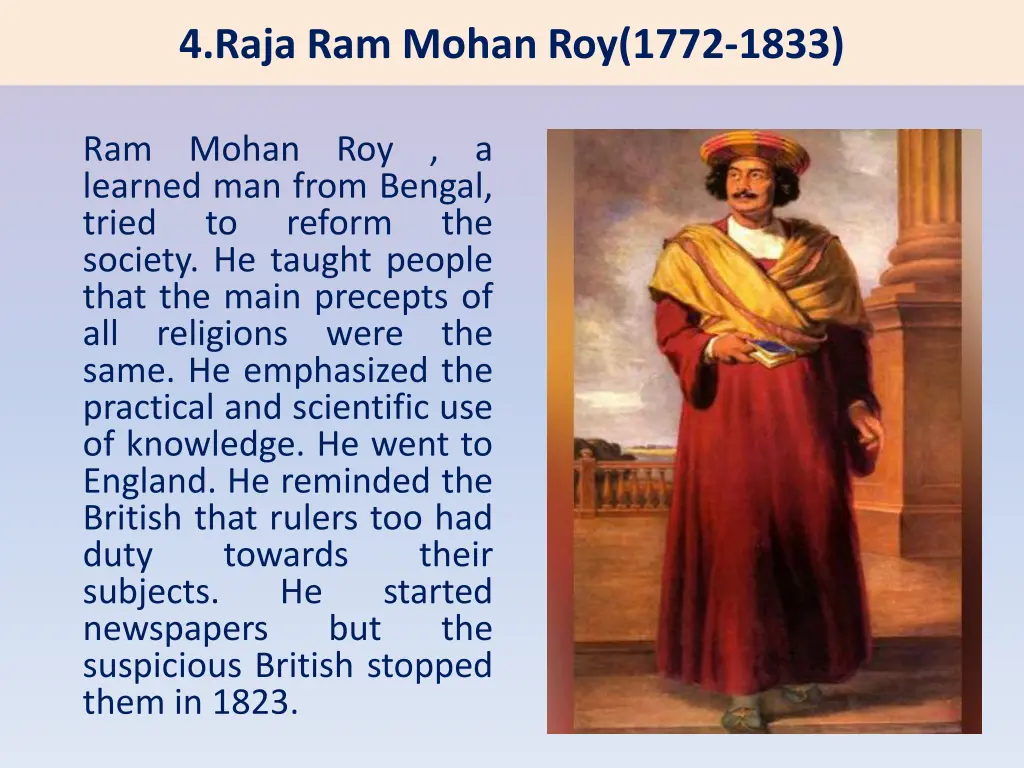 4 raja ram mohan roy 1772 1833