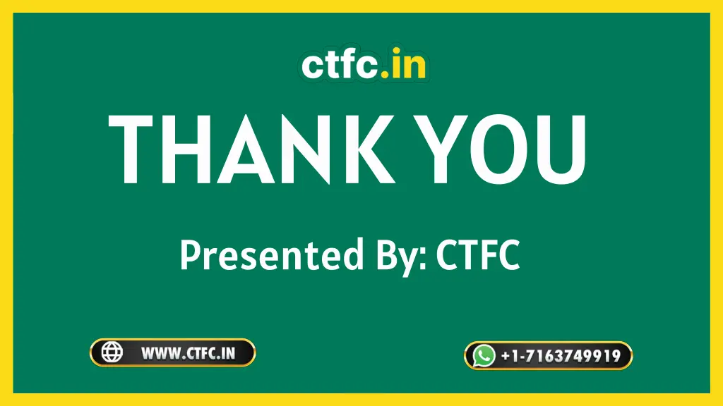 thank you presented by ctfc