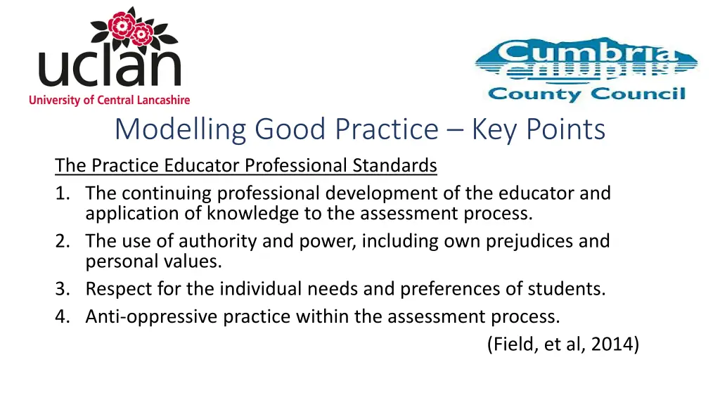 modelling good practice key points the practice