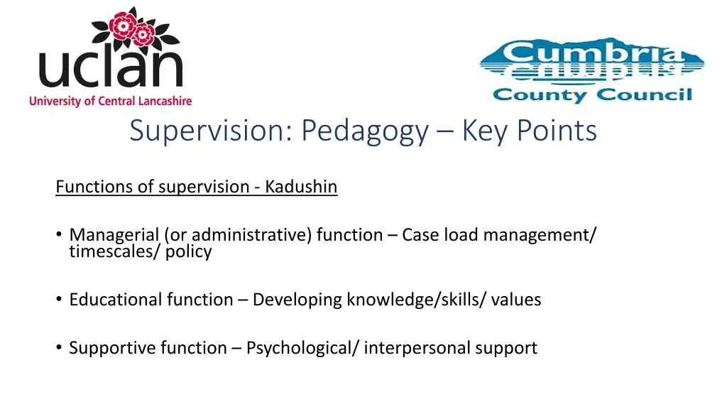 supervision pedagogy key points 1