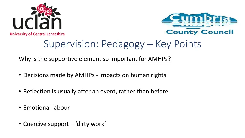 supervision pedagogy key points 2