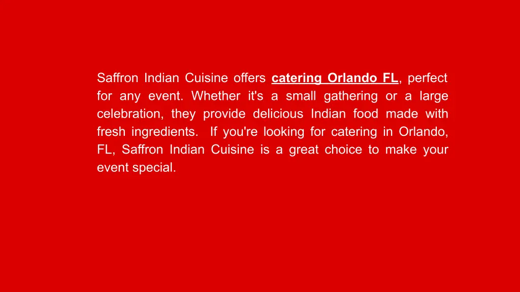 saffron indian cuisine offers catering orlando