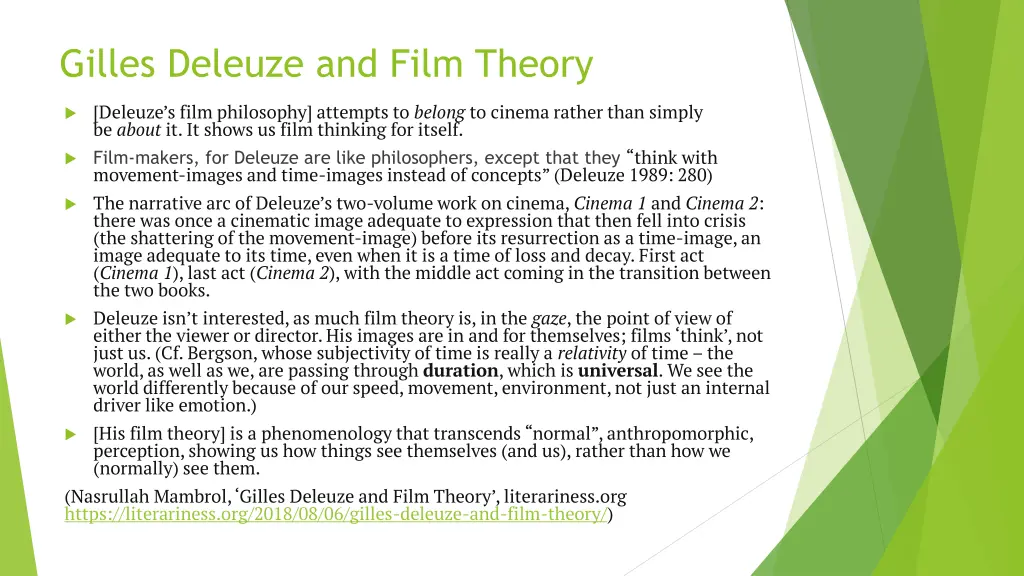 gilles deleuze and film theory