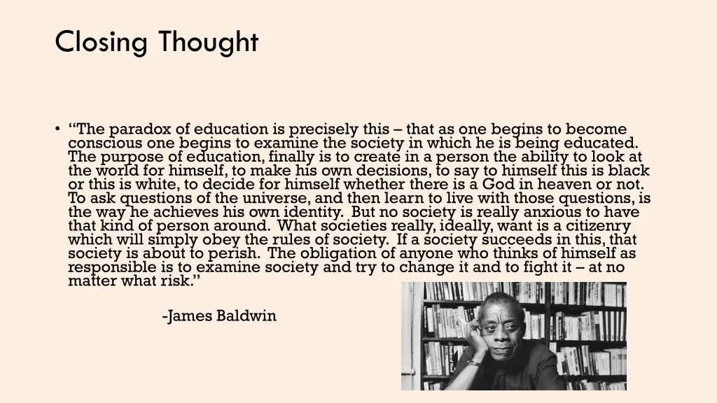 closing thought
