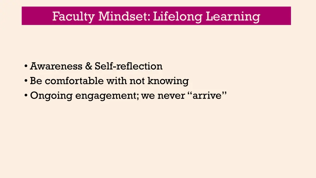 faculty mindset lifelong learning