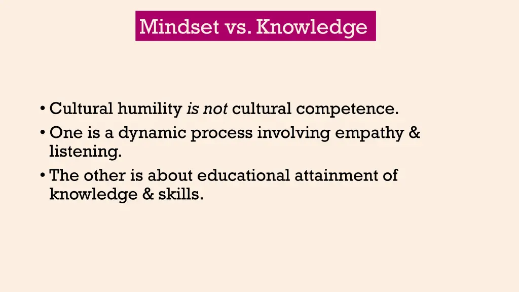 mindset vs knowledge