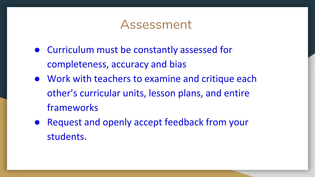 assessment