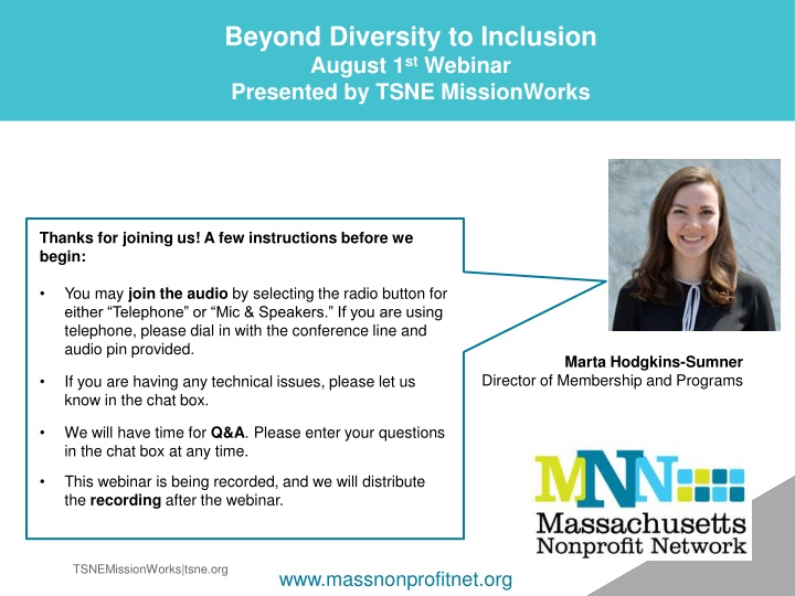 beyond diversity to inclusion august 1 st webinar