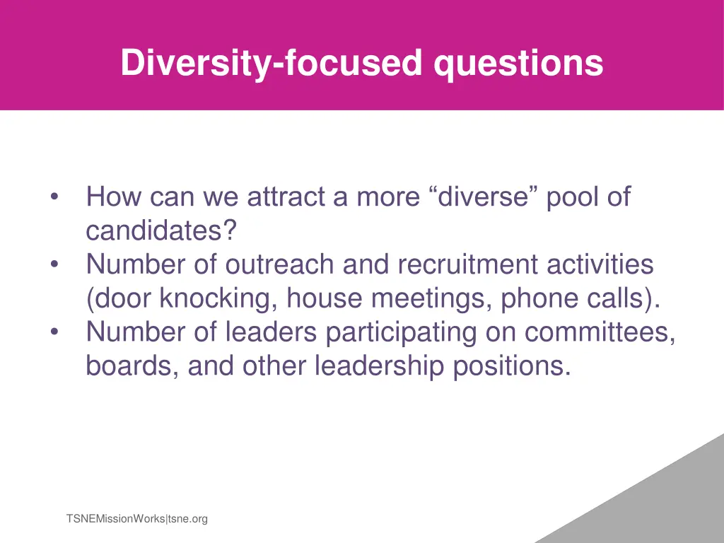 diversity focused questions