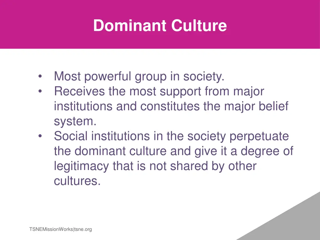 dominant culture