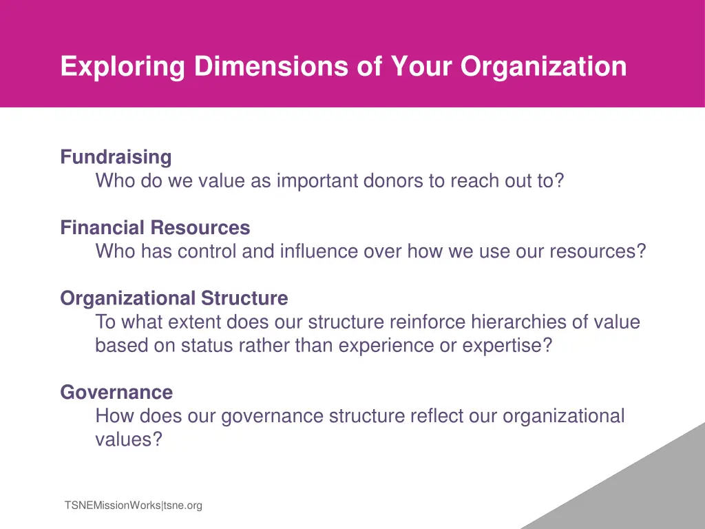exploring dimensions of your organization 1