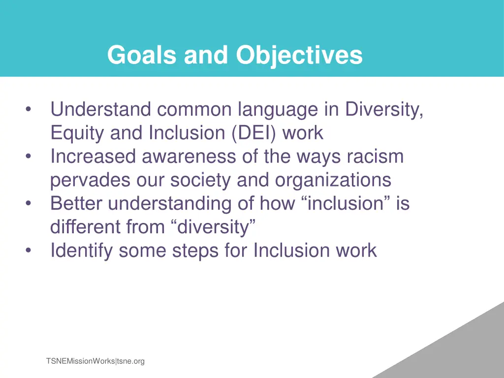 goals and objectives