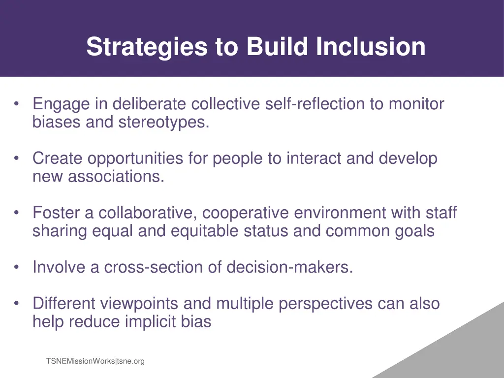 strategies to build inclusion