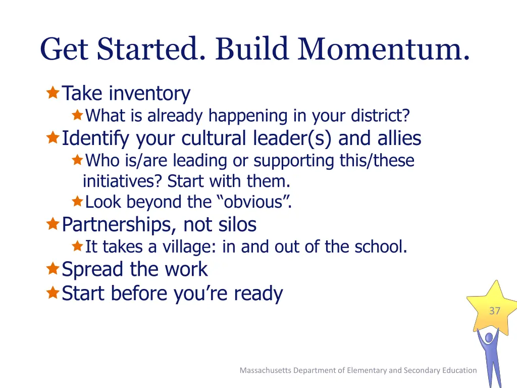 get started build momentum