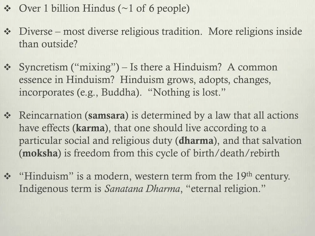 over 1 billion hindus 1 of 6 people