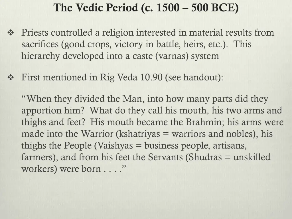 the vedic period c 1500 500 bce 5