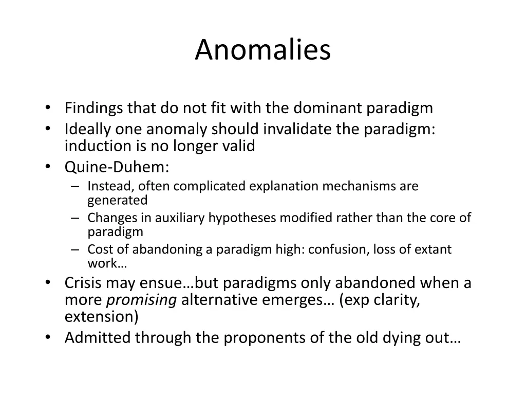 anomalies