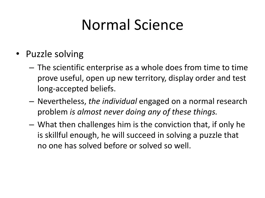 normal science