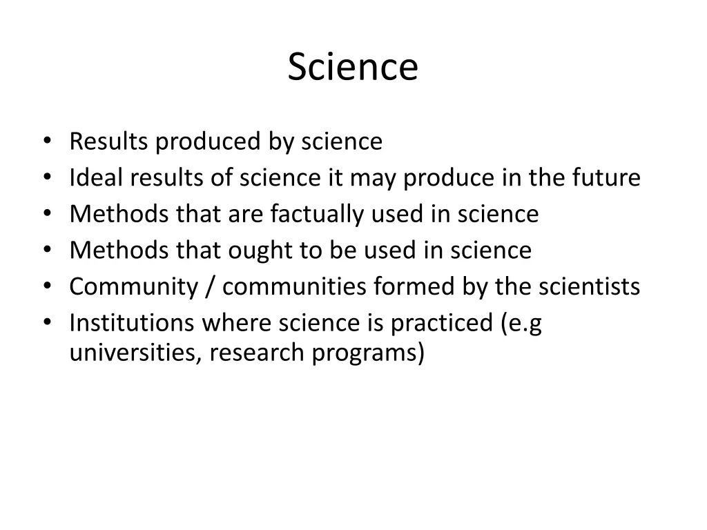 science