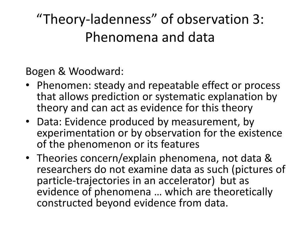 theory ladenness of observation 3 phenomena