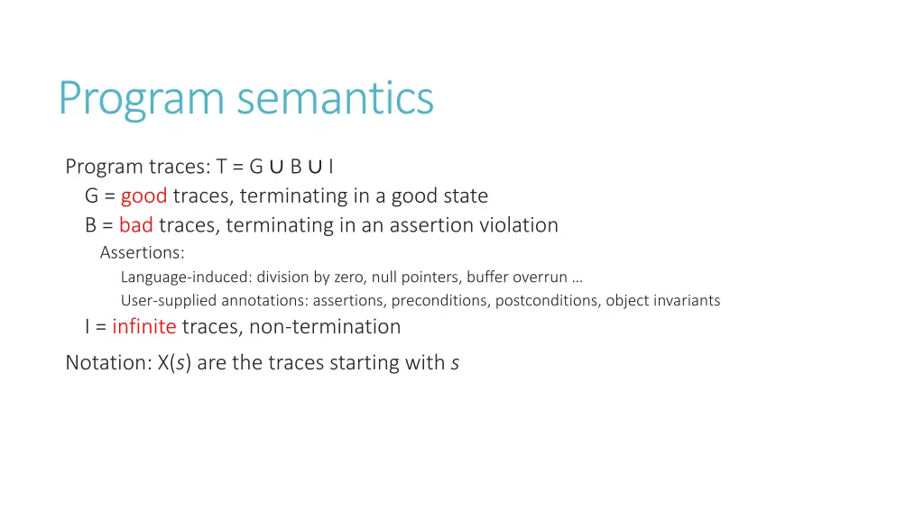 program semantics