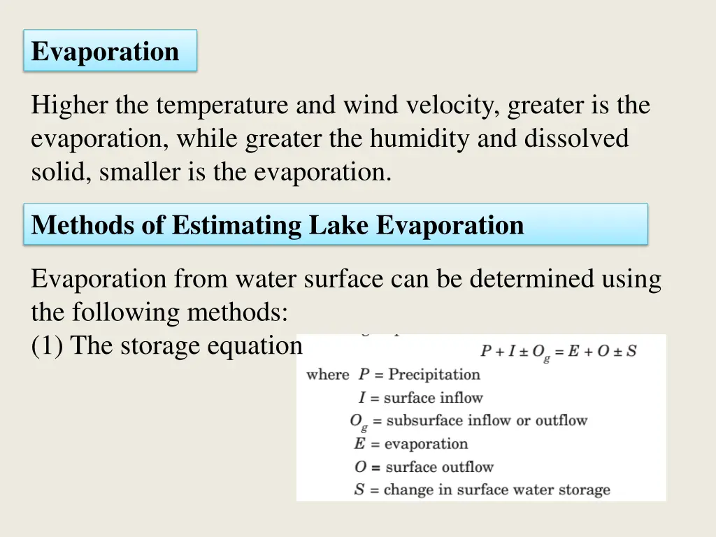 evaporation 3