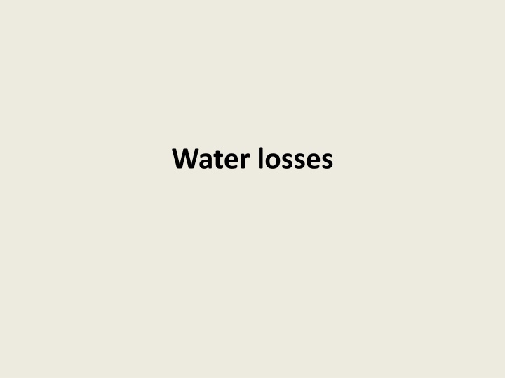 water losses