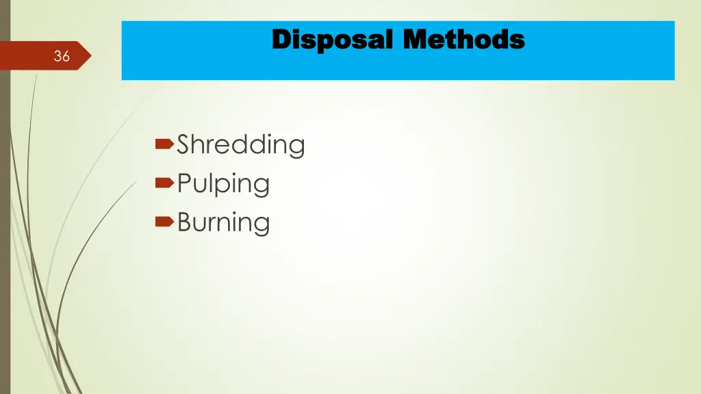 disposal methods disposal methods