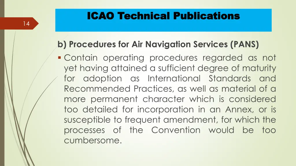 icao icao technical technical publications 1