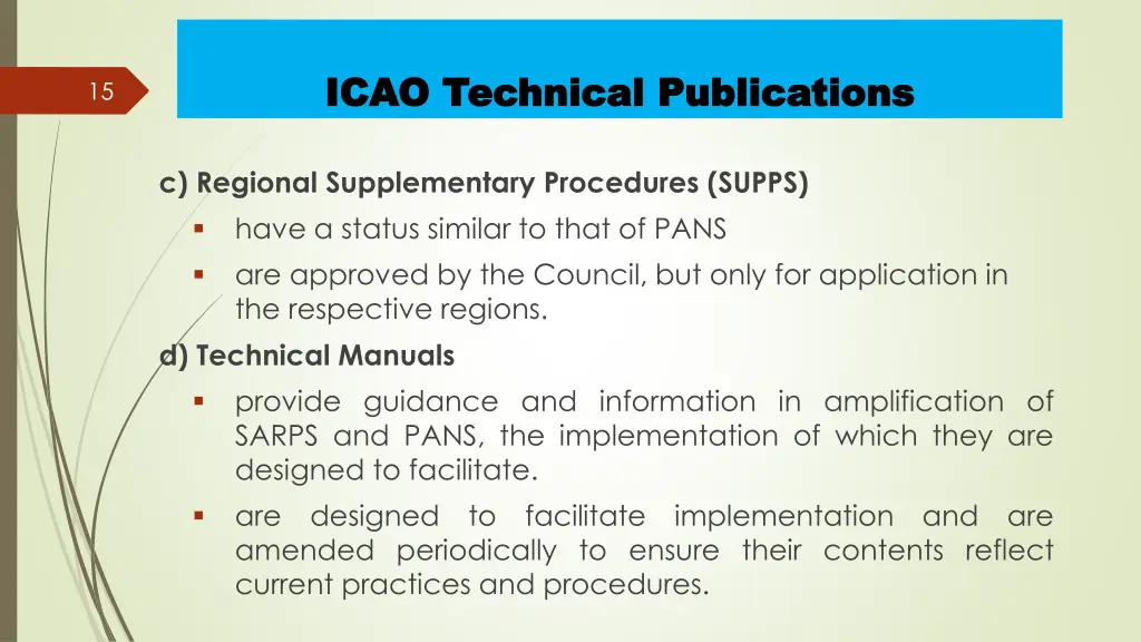 icao icao technical technical publications 2