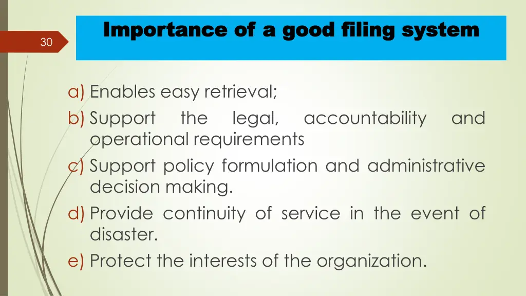 importance of a good filing system importance