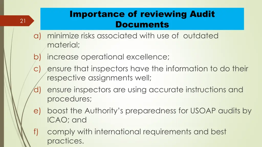 importance of reviewing audit documents