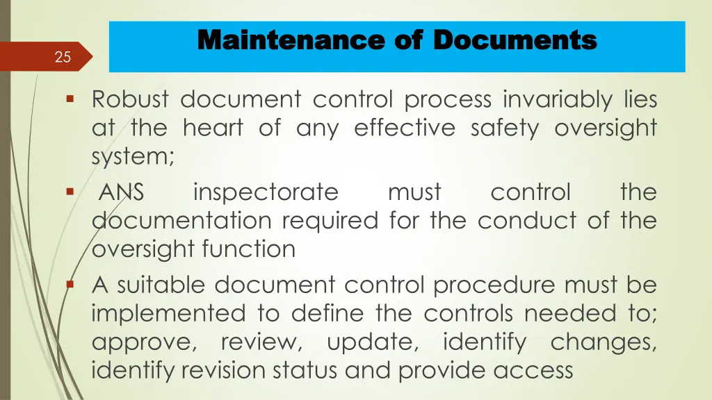 maintenance of documents maintenance of documents