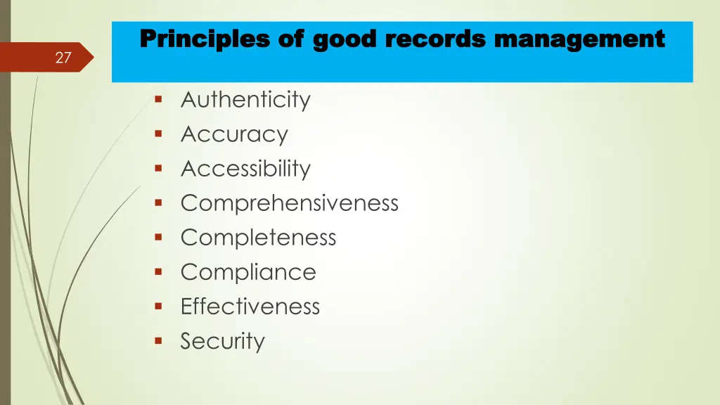 principles of good records management principles