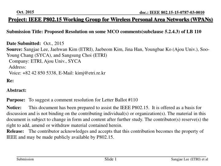 oct 2015 project ieee p802 15 working group