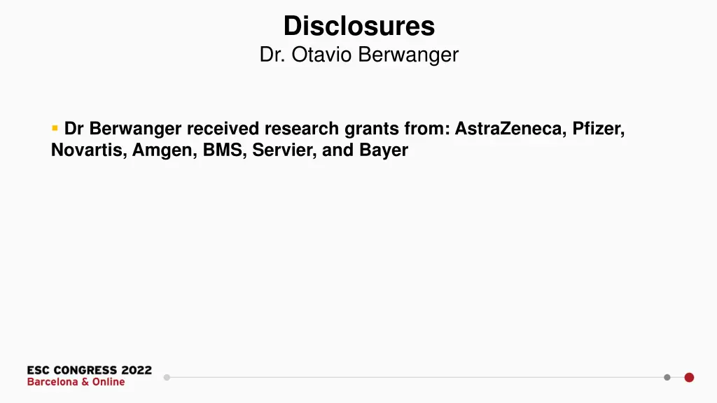 disclosures dr otavio berwanger