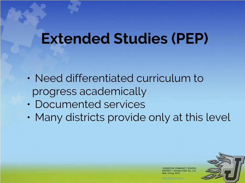 extended studies pep